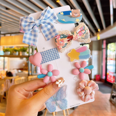 Novi 1 set cvjetnih leptir pruga slatke ukosnice slatke dječje kopče za kosu ukosnice modni dodaci za kosu ukras za glavu