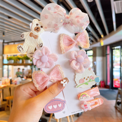 Novi 1 set cvjetnih leptir pruga slatke ukosnice slatke dječje kopče za kosu ukosnice modni dodaci za kosu ukras za glavu