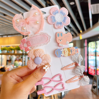 Novi 1 set cvjetnih leptir pruga slatke ukosnice slatke dječje kopče za kosu ukosnice modni dodaci za kosu ukras za glavu