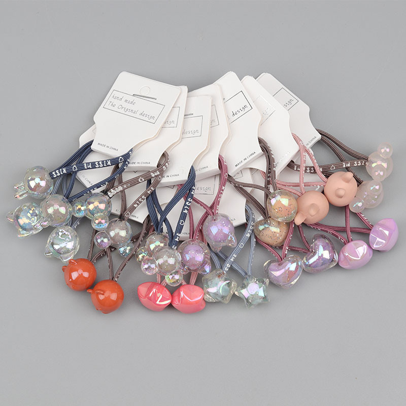 2 bucăți/set coreeană Scrunchies benzi de păr fete elastice elastice de cauciuc accesorii pentru păr pentru copii bentita ornamente cadou