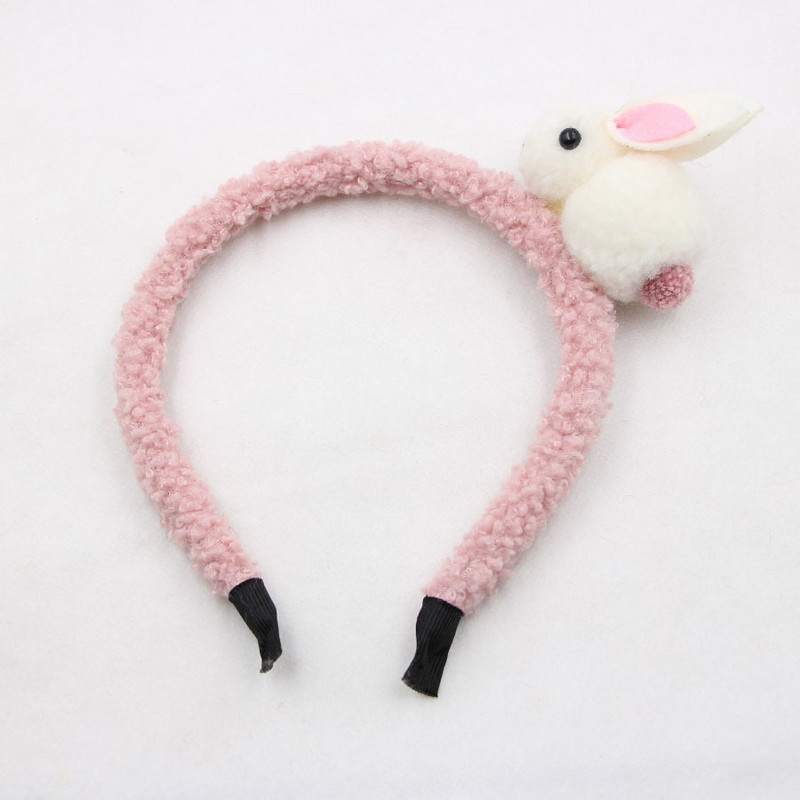 Vaikų mielos mielos mergaičių kelių spalvų trimatis pliušinis plaukų segtukas zuikis galvos apdangalas vaikiški plaukų aksesuarai mergaitėms