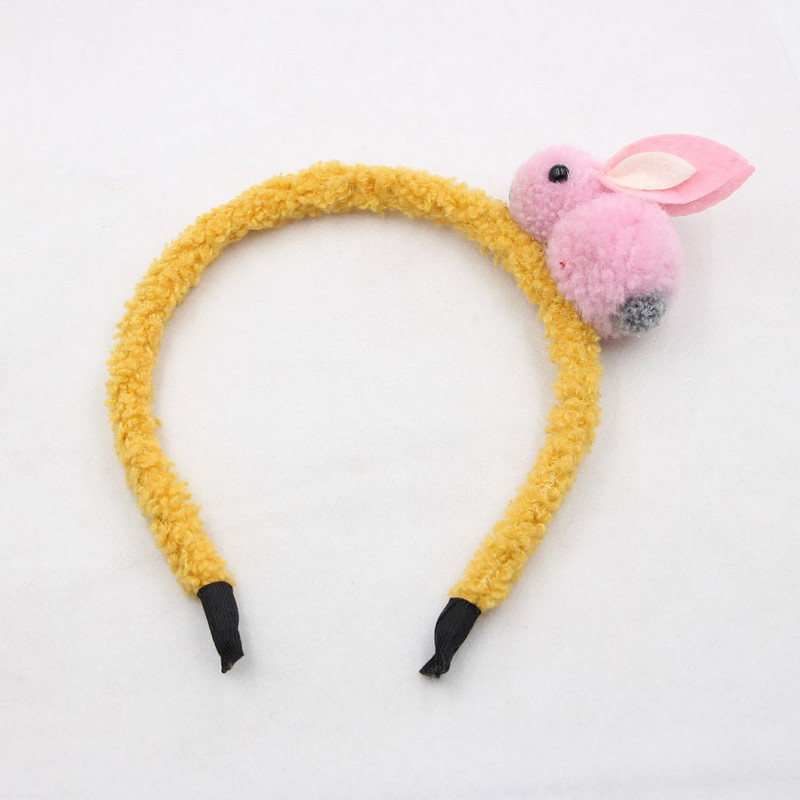 Vaikų mielos mielos mergaičių kelių spalvų trimatis pliušinis plaukų segtukas zuikis galvos apdangalas vaikiški plaukų aksesuarai mergaitėms