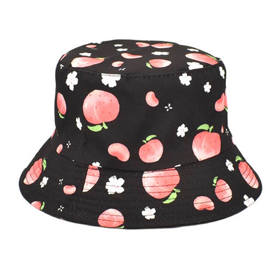 Ženska ljetna moda s printom za plažu, podesivi perivi pamučni šešir s kantom Šeširi s kantom za kišu za žene Mali šeširi s kantom za tinejdžere