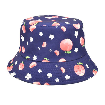 Ženska ljetna moda s printom za plažu, podesivi perivi pamučni šešir s kantom Šeširi s kantom za kišu za žene Mali šeširi s kantom za tinejdžere