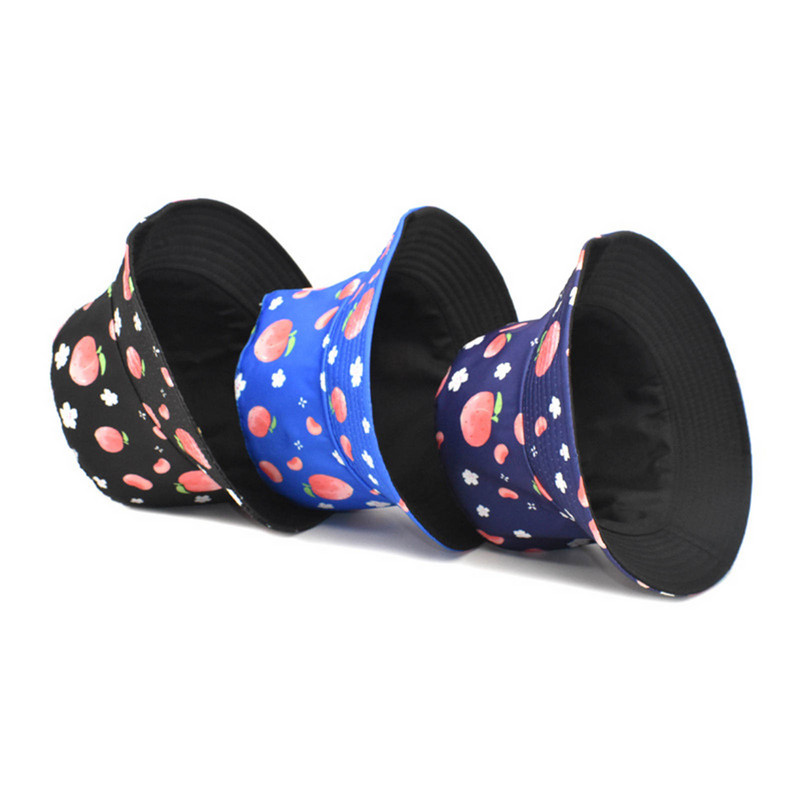 Ženska ljetna moda s printom za plažu, podesivi perivi pamučni šešir s kantom Šeširi s kantom za kišu za žene Mali šeširi s kantom za tinejdžere