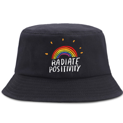 Zračite pozitivnošću Rainbow Anime Ribarski šeširi Unisex Sklopiva kapa za plažu Hip Hop Outdoor Bucket Kape Krema za sunčanje Sportske Panama kape