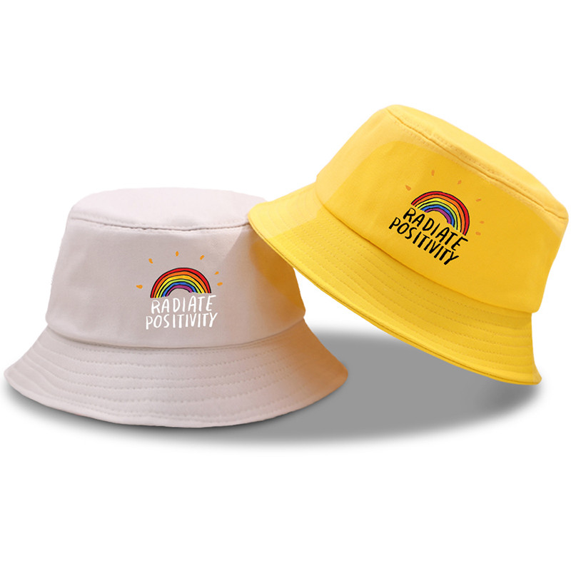 Zračite pozitivnošću Rainbow Anime Ribarski šeširi Unisex Sklopiva kapa za plažu Hip Hop Outdoor Bucket Kape Krema za sunčanje Sportske Panama kape