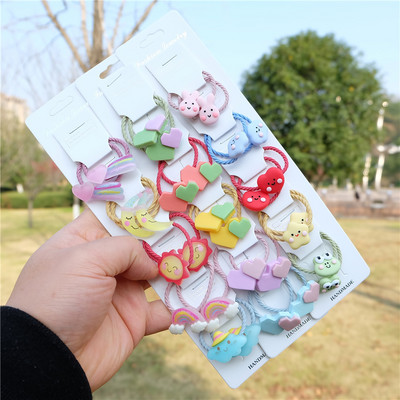 Kids Cartoon Animal Hair Σχοινιά Princess Headwear Φιόγκος Αλογοουρά Θήκη λαστιχένια κορδόνια για κοριτσάκια Παιδικά αξεσουάρ μαλλιών Νέο