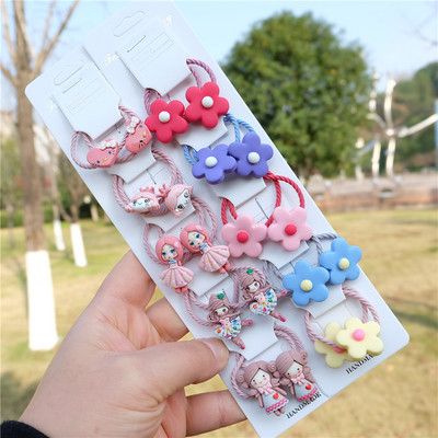 Vaikiški animaciniai filmukai Gyvūnų plaukų virvės Princesės galvos apdangalai lankas arklio uodegos laikiklis Guminės juostos mergaitėms kūdikiams Vaikų plaukų aksesuarai Nauja