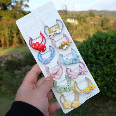 Vaikiški animaciniai filmukai Gyvūnų plaukų virvės Princesės galvos apdangalai lankas arklio uodegos laikiklis Guminės juostos mergaitėms kūdikiams Vaikų plaukų aksesuarai Nauja