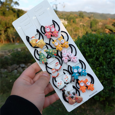 Vaikiški animaciniai filmukai Gyvūnų plaukų virvės Princesės galvos apdangalai lankas arklio uodegos laikiklis Guminės juostos mergaitėms kūdikiams Vaikų plaukų aksesuarai Nauja