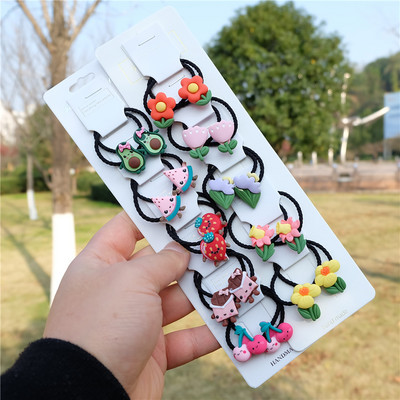 Vaikiški animaciniai filmukai Gyvūnų plaukų virvės Princesės galvos apdangalai lankas arklio uodegos laikiklis Guminės juostos mergaitėms kūdikiams Vaikų plaukų aksesuarai Nauja