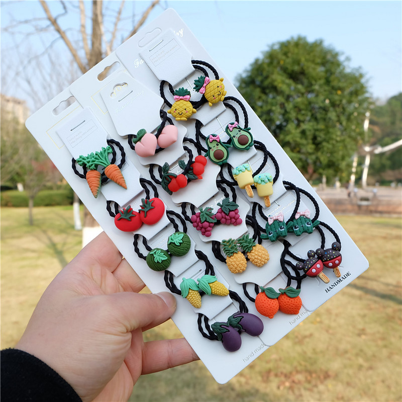 Vaikiški animaciniai filmukai Gyvūnų plaukų virvės Princesės galvos apdangalai lankas arklio uodegos laikiklis Guminės juostos mergaitėms kūdikiams Vaikų plaukų aksesuarai Nauja