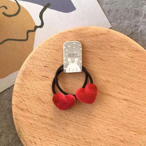 Agrafe din catifea Inimă în carouri stea Benzi pentru păr elastice Legată frânghie pentru păr Fete Accesorii pentru păr Copii Femei