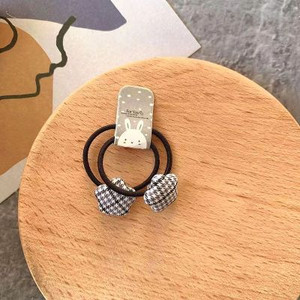 Agrafe din catifea Inimă în carouri stea Benzi pentru păr elastice Legată frânghie pentru păr Fete Accesorii pentru păr Copii Femei