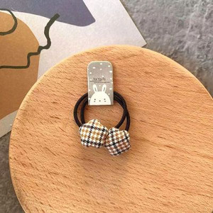 Agrafe din catifea Inimă în carouri stea Benzi pentru păr elastice Legată frânghie pentru păr Fete Accesorii pentru păr Copii Femei