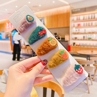 5/10 bucăți/set copii drăguț din nailon cu desene animate fructe agrafe agrafe de păr fete ornamente minunate agrafe de păr accesorii de păr pentru copii