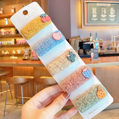 5/10 bucăți/set copii drăguț din nailon cu desene animate fructe agrafe agrafe de păr fete ornamente minunate agrafe de păr accesorii de păr pentru copii