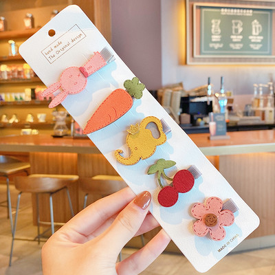 5/10 bucăți/set copii drăguț din nailon cu desene animate fructe agrafe agrafe de păr fete ornamente minunate agrafe de păr accesorii de păr pentru copii