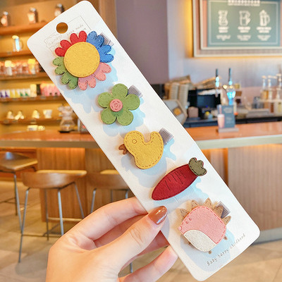 5/10 bucăți/set copii drăguț din nailon cu desene animate fructe agrafe agrafe de păr fete ornamente minunate agrafe de păr accesorii de păr pentru copii