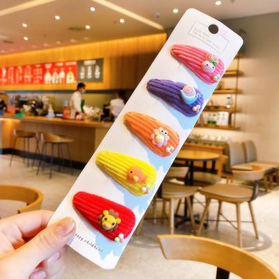 5/10 bucăți/set copii drăguț din nailon cu desene animate fructe agrafe agrafe de păr fete ornamente minunate agrafe de păr accesorii de păr pentru copii