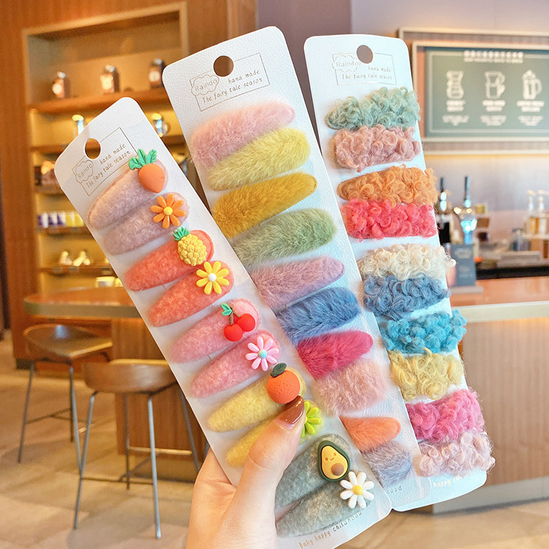 5/10 bucăți/set copii drăguț din nailon cu desene animate fructe agrafe agrafe de păr fete ornamente minunate agrafe de păr accesorii de păr pentru copii