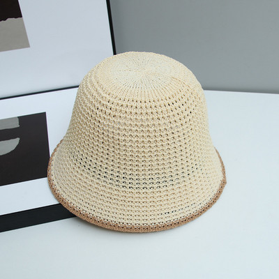 Japāņu saulessargs sauļošanās līdzeklis salokāms, vienkāršs kausa cepures krāsai atbilstošs piena zīda audums sieviešu ikdienas daudzpusīga zvejnieka cepure