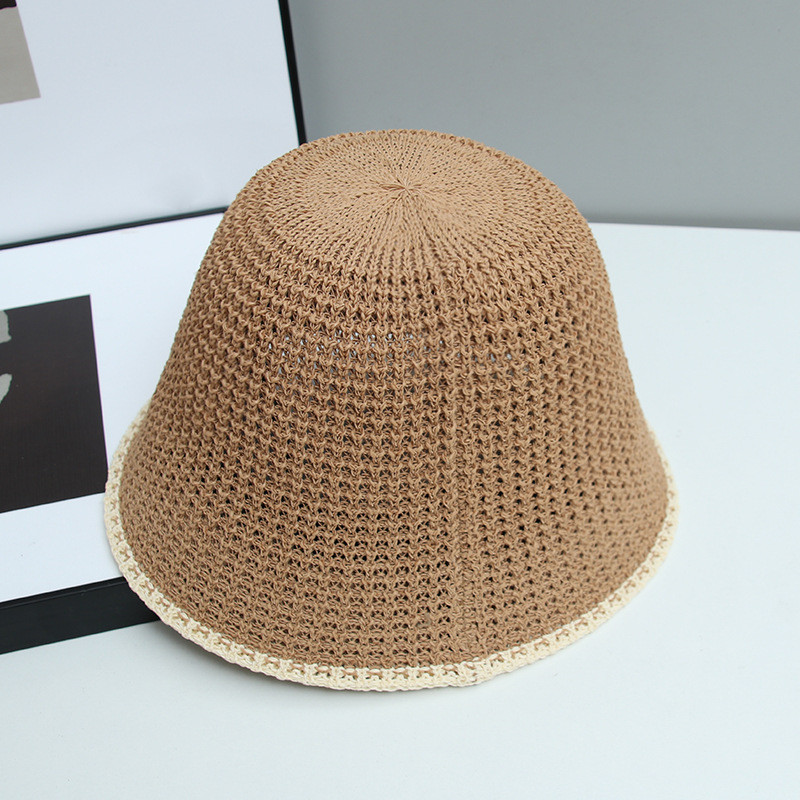 Japāņu saulessargs sauļošanās līdzeklis salokāms, vienkāršs kausa cepures krāsai atbilstošs piena zīda audums sieviešu ikdienas daudzpusīga zvejnieka cepure