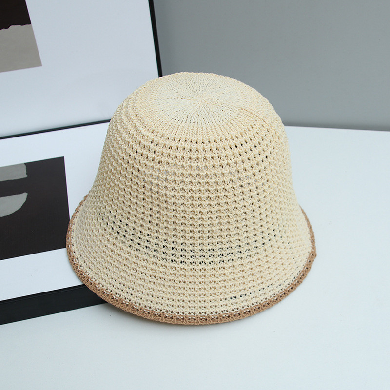 Japāņu saulessargs sauļošanās līdzeklis salokāms, vienkāršs kausa cepures krāsai atbilstošs piena zīda audums sieviešu ikdienas daudzpusīga zvejnieka cepure