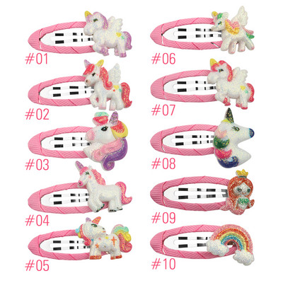 10 kom/lot Svjetlucavi dodaci za jednoroga Ukosnice Elastične gumice za kosu Igla za djevojčice Šljokice Ukosnice Držač za konjski rep Najlonsko uže