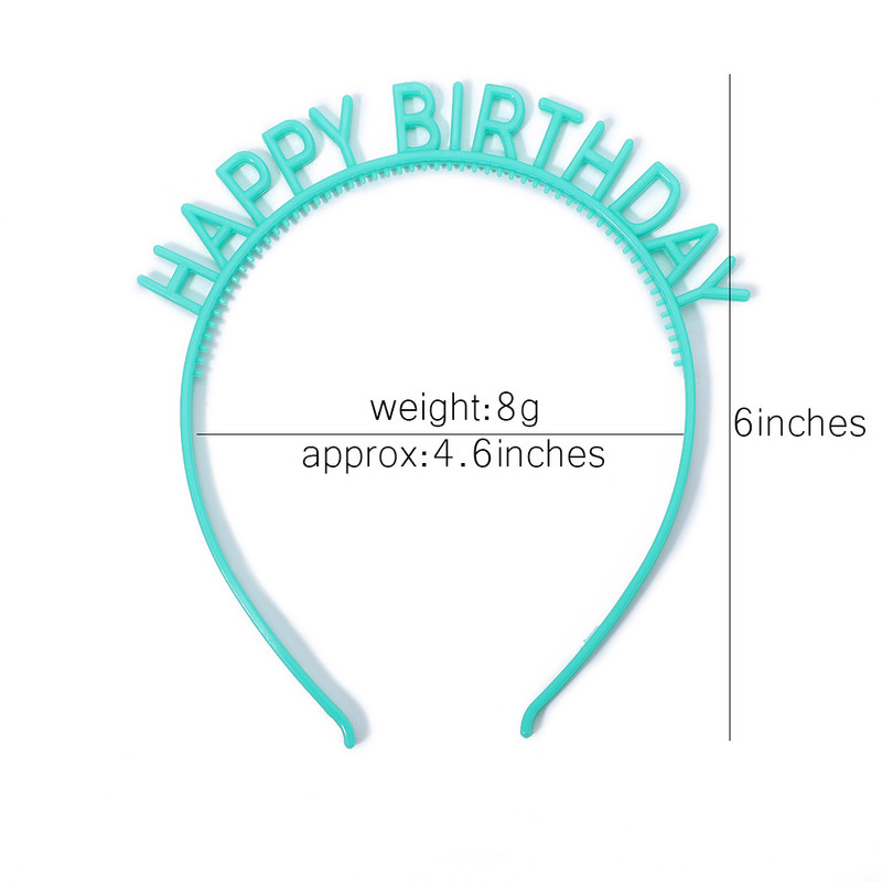 5 kom/lot Sretan rođendan Plastične trake za kosu Trake za kosu za djevojčice Sretan rođendan Trake za glavu Party Favor Ukrasi za kosu Pokrivala za glavu Veleprodaja