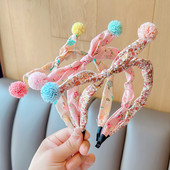 2022 Új Gyermekek Aranyos Színek Virágos hajgolyó Hajpántok Fejfedők Kislányoknak Szép hajpántok Fejpántok Gyerekeknek Hajkiegészítők