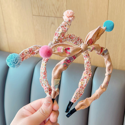 2022 Új Gyermekek Aranyos Színek Virágos hajgolyó Hajpántok Fejfedők Kislányoknak Szép hajpántok Fejpántok Gyerekeknek Hajkiegészítők