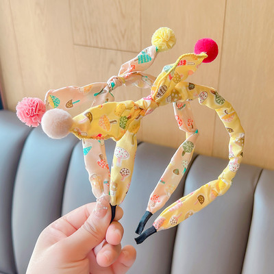 2022 Új Gyermekek Aranyos Színek Virágos hajgolyó Hajpántok Fejfedők Kislányoknak Szép hajpántok Fejpántok Gyerekeknek Hajkiegészítők