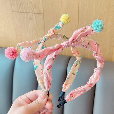 2022 Új Gyermekek Aranyos Színek Virágos hajgolyó Hajpántok Fejfedők Kislányoknak Szép hajpántok Fejpántok Gyerekeknek Hajkiegészítők