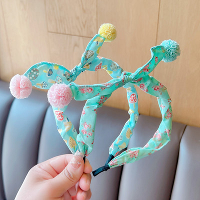 2022 Új Gyermekek Aranyos Színek Virágos hajgolyó Hajpántok Fejfedők Kislányoknak Szép hajpántok Fejpántok Gyerekeknek Hajkiegészítők