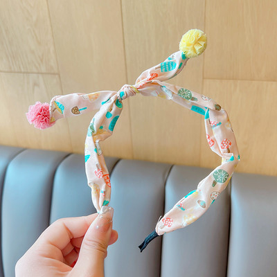 2022 Új Gyermekek Aranyos Színek Virágos hajgolyó Hajpántok Fejfedők Kislányoknak Szép hajpántok Fejpántok Gyerekeknek Hajkiegészítők