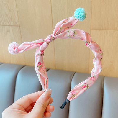 2022 Új Gyermekek Aranyos Színek Virágos hajgolyó Hajpántok Fejfedők Kislányoknak Szép hajpántok Fejpántok Gyerekeknek Hajkiegészítők