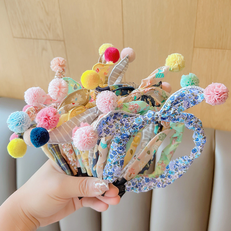 2022 Új Gyermekek Aranyos Színek Virágos hajgolyó Hajpántok Fejfedők Kislányoknak Szép hajpántok Fejpántok Gyerekeknek Hajkiegészítők