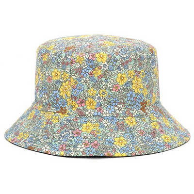 Prozračni šešir s cvjetnim ukrasima, ribarski šešir za sunčanje, šešir za sunčanje na otvorenom, Panama za muškarce, žene s ravnim vrhom