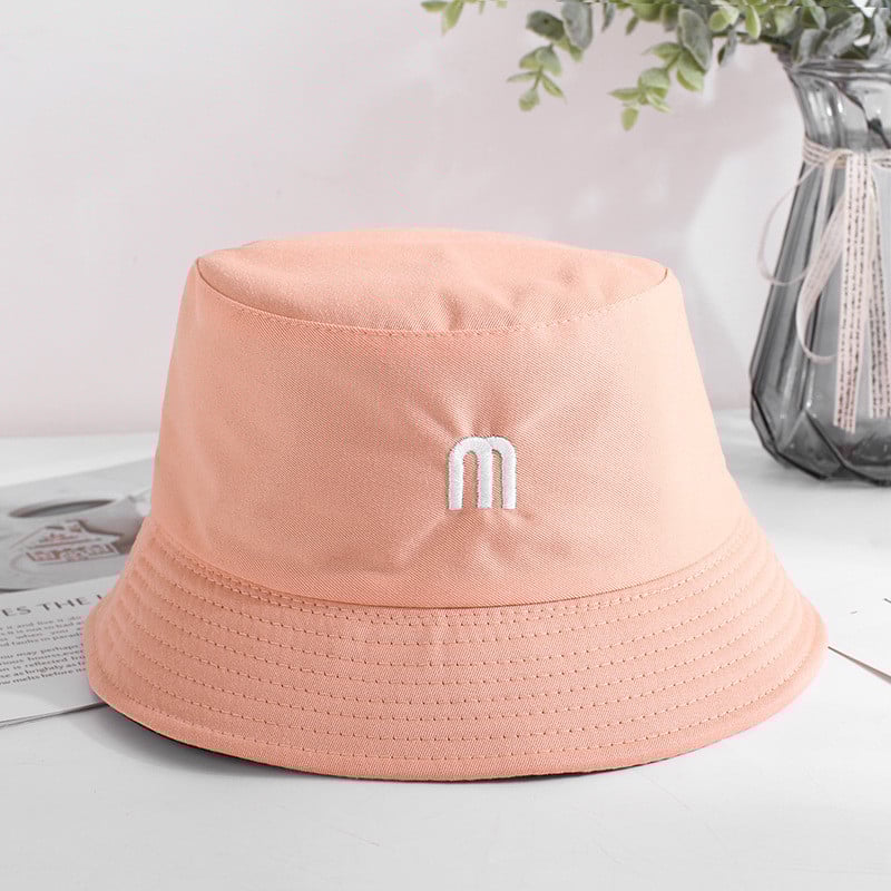 Obojstranné nosenie, výšivka M, panamský klobúk, muži, ženy, letná čiapka, hip hop, plážová čiapka, ženy, outdoorová čiapka, rybársky klobúk