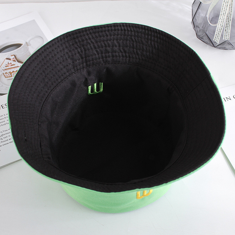 Obojstranné nosenie, výšivka M, panamský klobúk, muži, ženy, letná čiapka, hip hop, plážová čiapka, ženy, outdoorová čiapka, rybársky klobúk