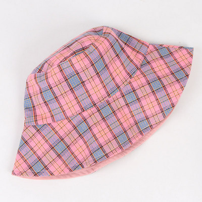 Panama női vödörsapka 2023 alkalmi megfordítható kockás mintás nyári sapka Bob Chapeau Femme horgászsapka Fisherman Bucket Sun Hat