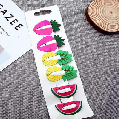 6kom dječje kopče za kosu za djecu, djecu, djevojčice, dodaci za kosu, slatki crtani, voće, životinje, ukosnice, igle, ukosnice u boji