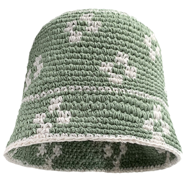 Decor floricol Pălărie cu găleată de vară cu boruri late Pălării de pescar cu flori croșetate pentru femei Pălării prietenoase cu pielea șapcă cu bor mare