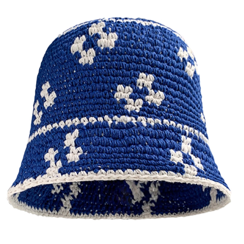 Decor floricol Pălărie cu găleată de vară cu boruri late Pălării de pescar cu flori croșetate pentru femei Pălării prietenoase cu pielea șapcă cu bor mare