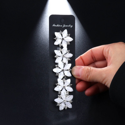 5db kis virág csatos hajcsat hajtűk női lányoknak kristály strassz virágos haj karmok haj kiegészítők kézzel készített barkácsolás