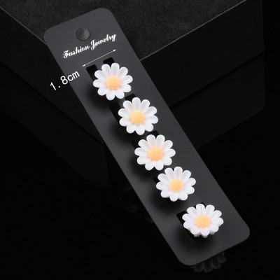 5db kis virág csatos hajcsat hajtűk női lányoknak kristály strassz virágos haj karmok haj kiegészítők kézzel készített barkácsolás