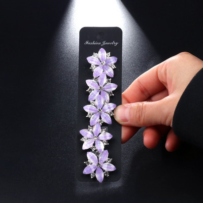 5db kis virág csatos hajcsat hajtűk női lányoknak kristály strassz virágos haj karmok haj kiegészítők kézzel készített barkácsolás