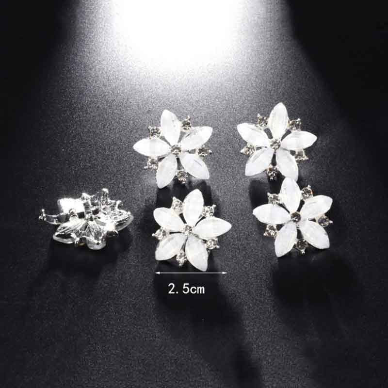 5db kis virág csatos hajcsat hajtűk női lányoknak kristály strassz virágos haj karmok haj kiegészítők kézzel készített barkácsolás